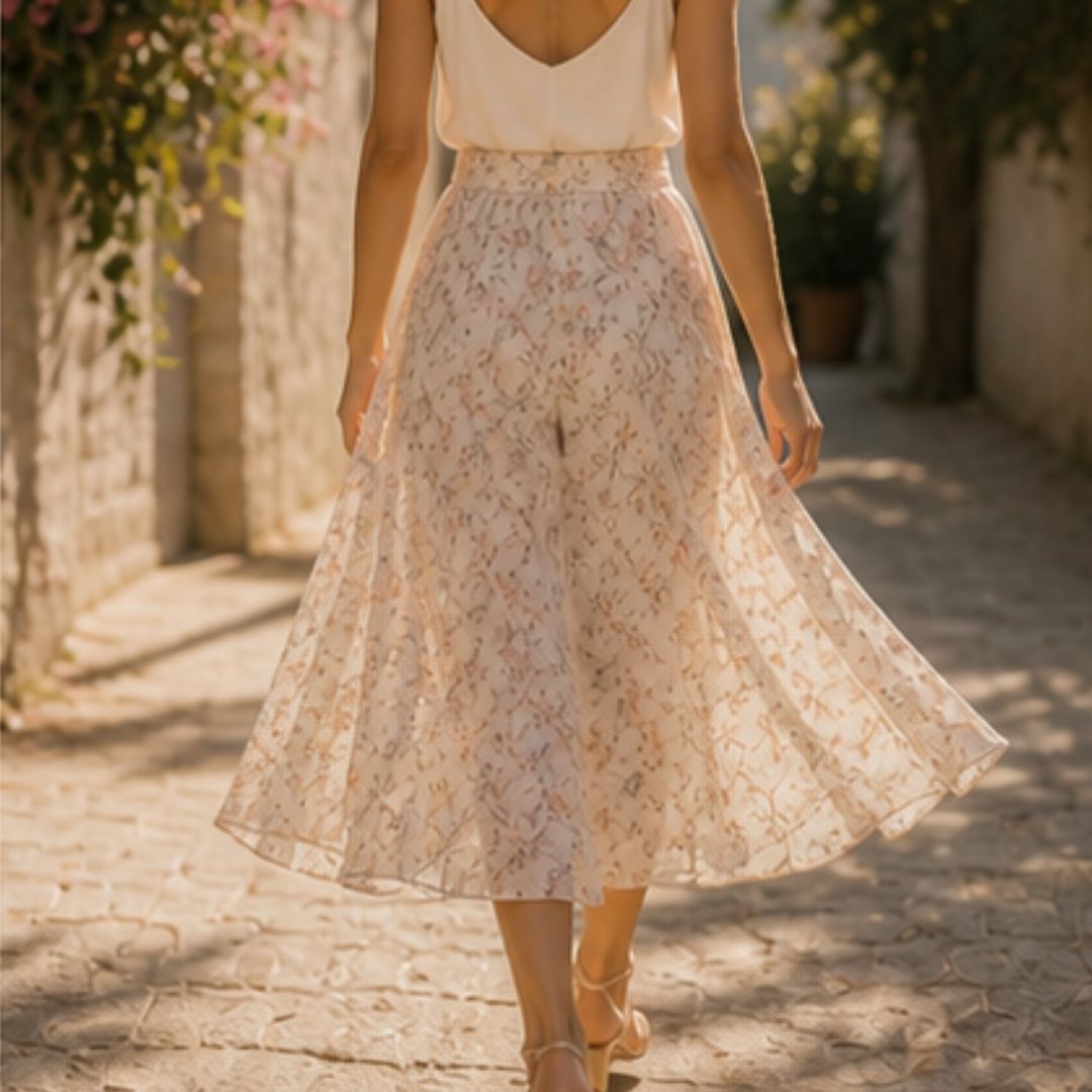 Petal Whisper Flow Skirt