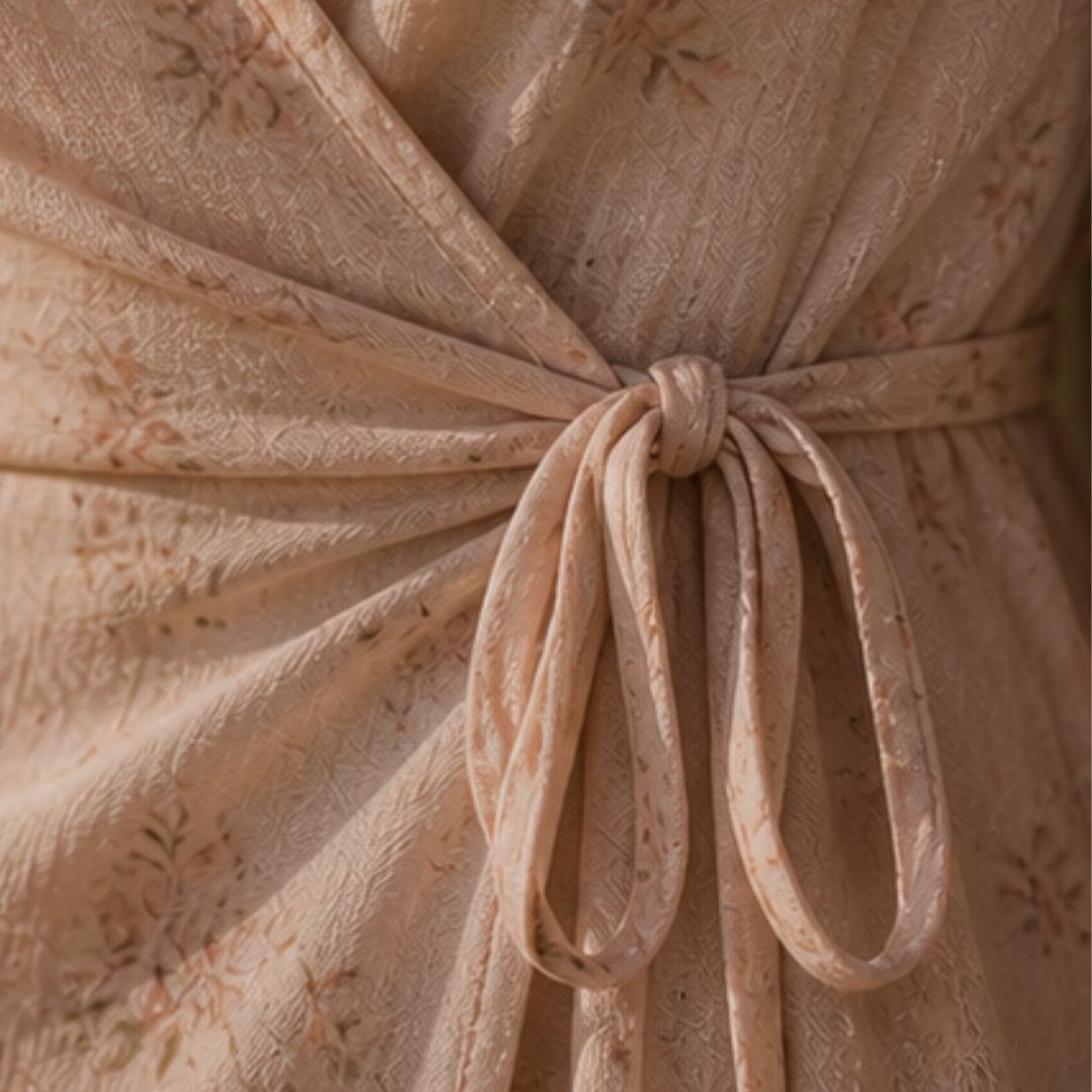Blush Petal Wrap Dress