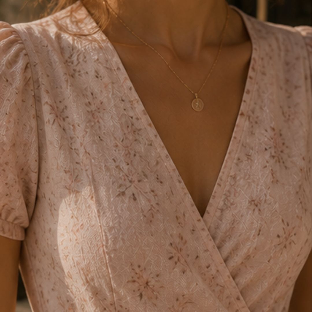Blush Petal Wrap Dress