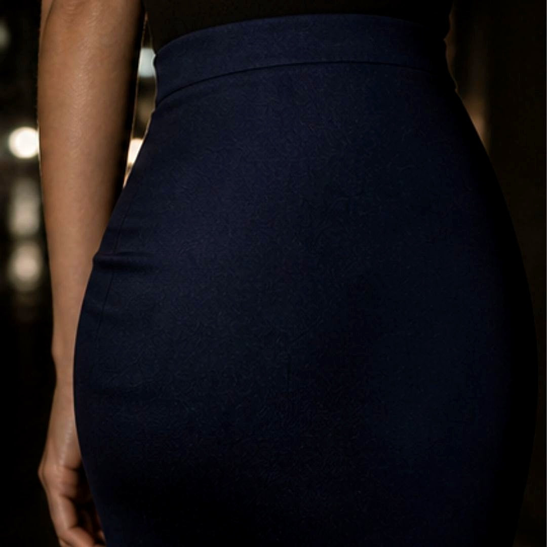 Midnight Contour Midi Skirt