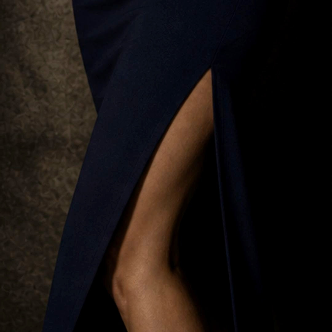 Midnight Contour Midi Skirt
