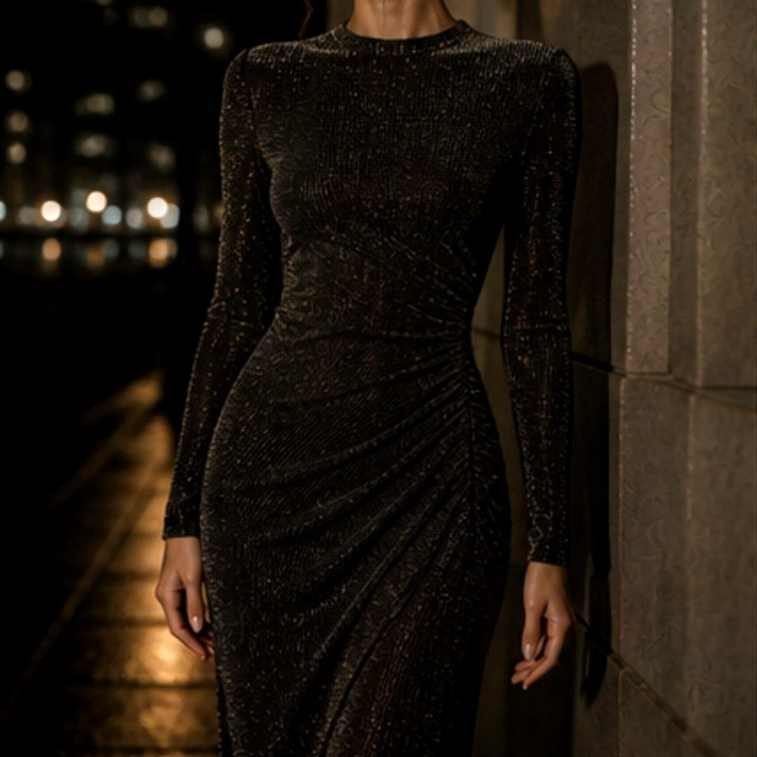 Midnight Stardust Contour Dress